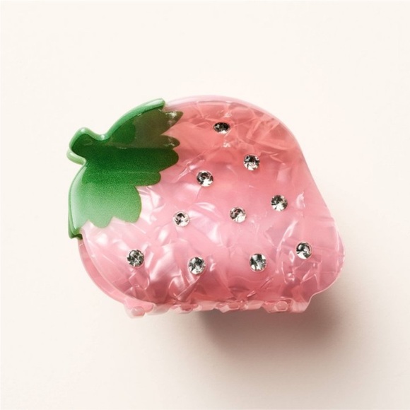 Pink Strawberry Hair Clip - Picture 1 of 12